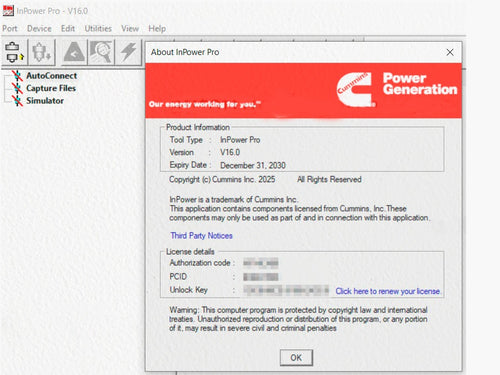 Cummins InPower Pro v16 | Generator Diagnostics | Lifetime Activation
