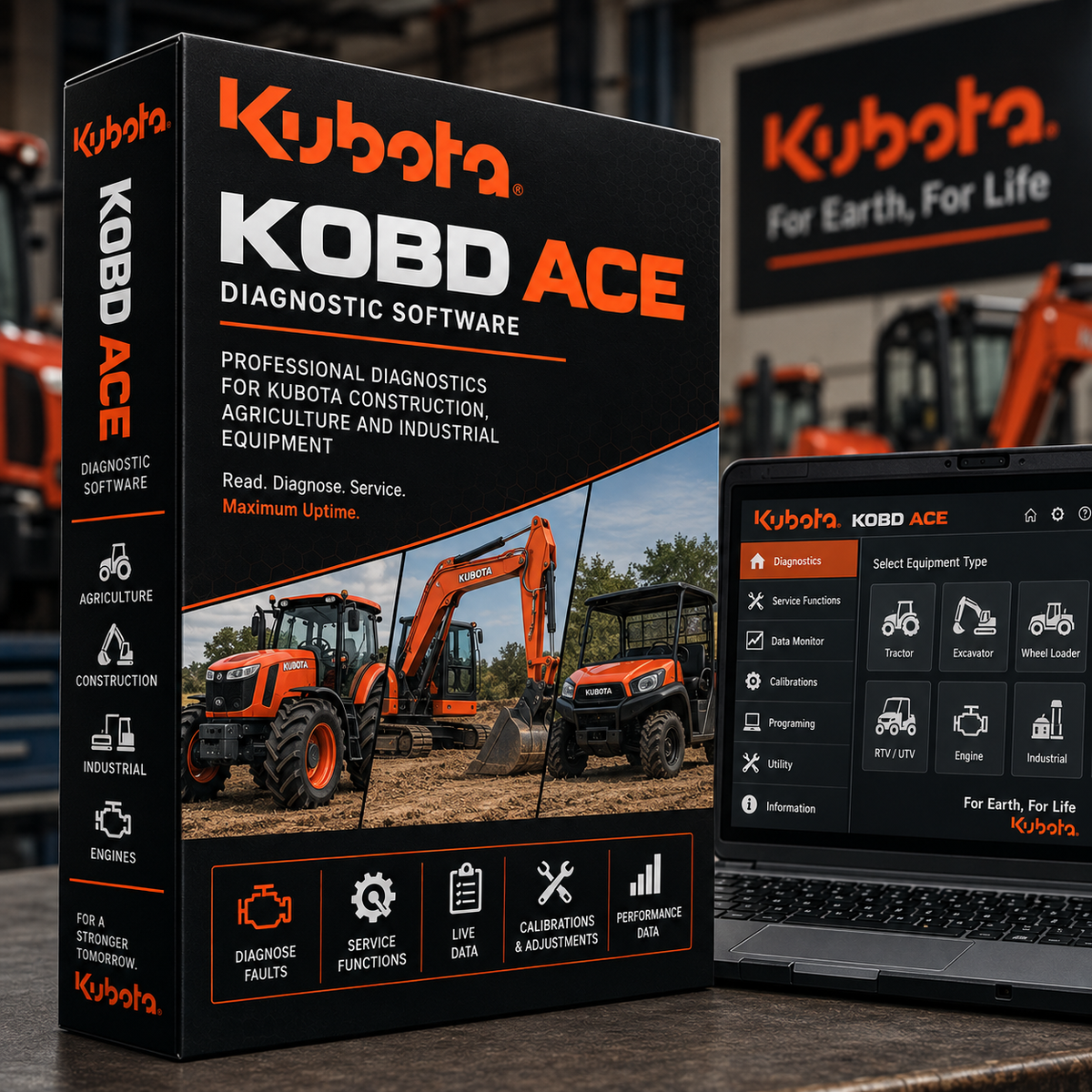 Kubota KOBD ACE Diagnostic Software 2026